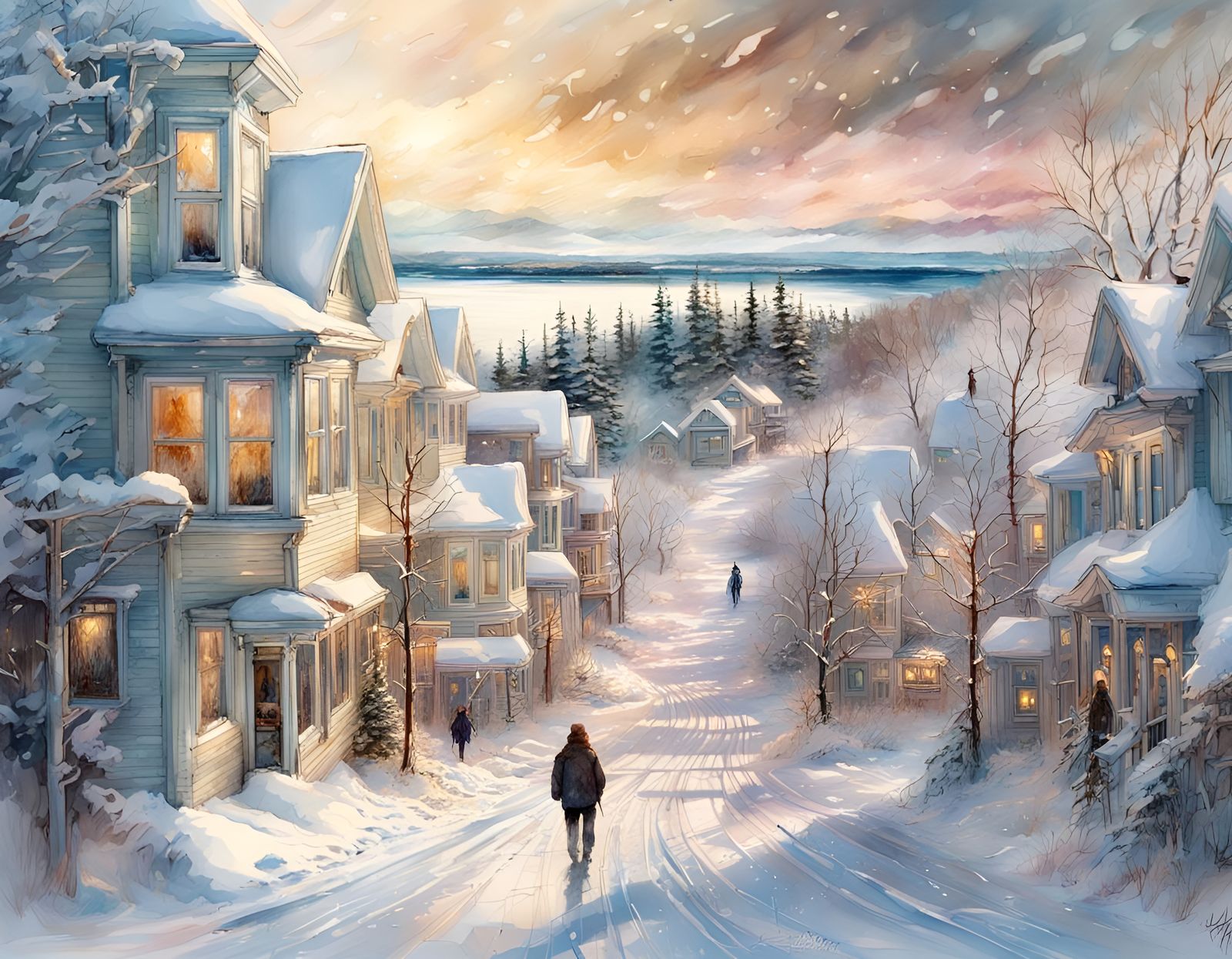 Snowy Mackinac Island