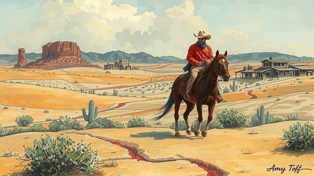 Whimsical Western Scene in the Tabernas Desert