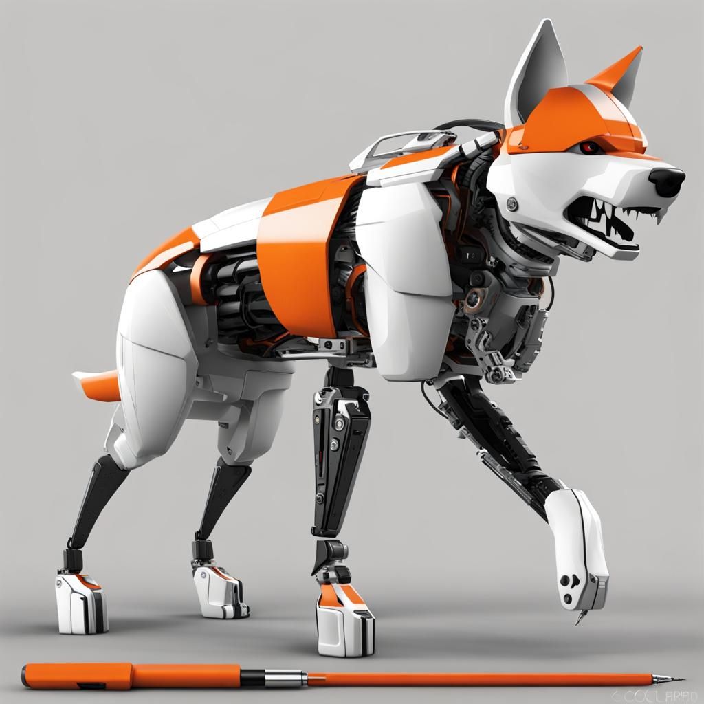 Wolf-Dog Mascot for Cell Phone Repair, Digital Art