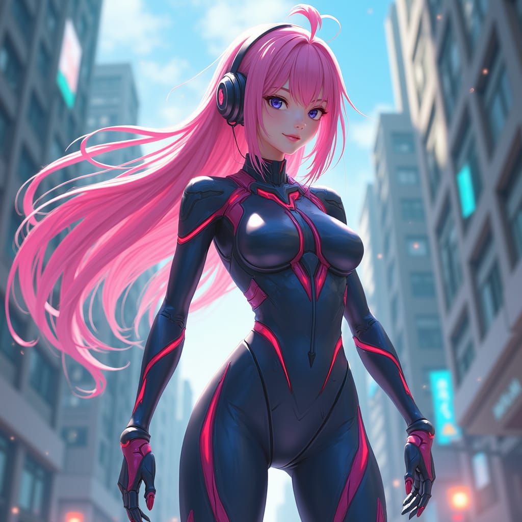 Superheroine Battles Aliens in 3D Anime Style