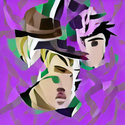 Abstract Minimalist JoJo's Bizarre Adventure Anime Art