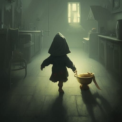Little Nightmares Concept Art in Dark Fantasy Style