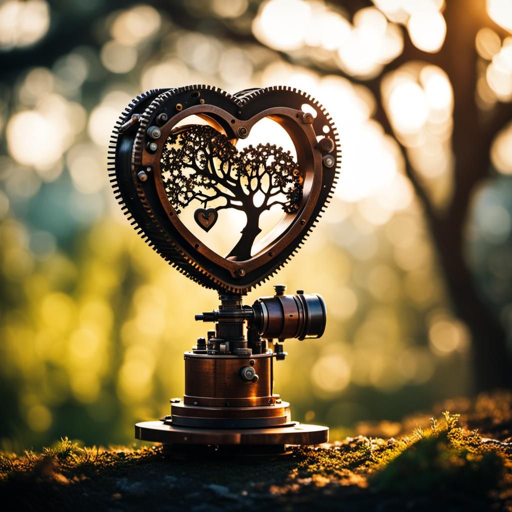 Steampunk Heart Tree: Professional Photography