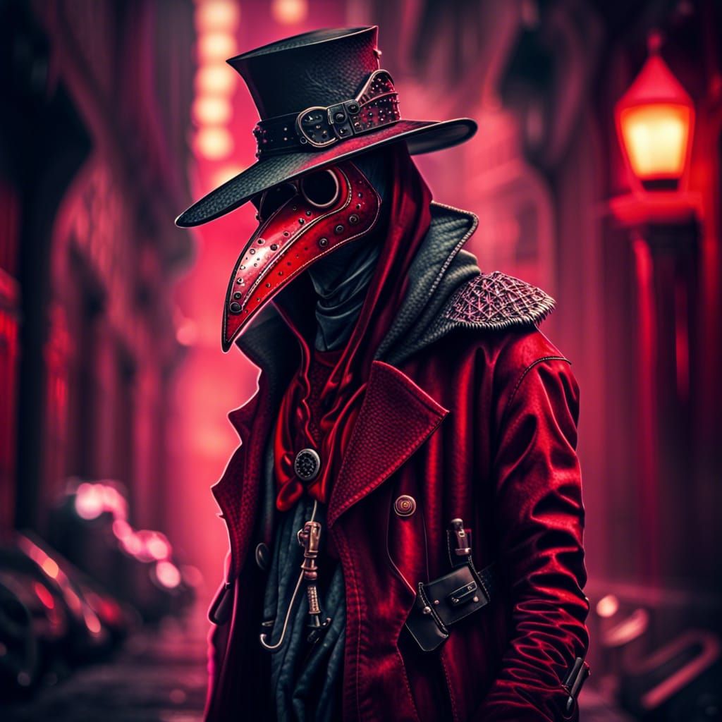 Hipster Plague Doctor Character Concept Art