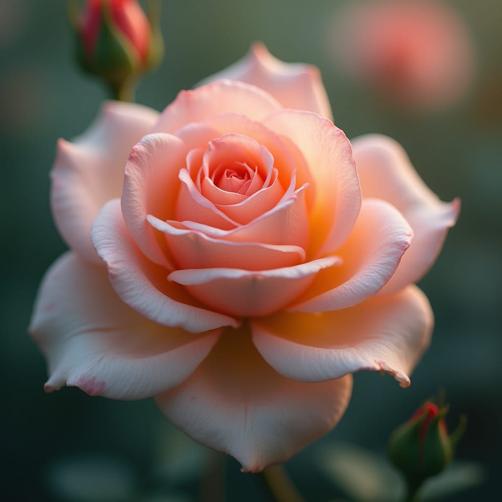 Delicate Rose Blooms in Whimsical Style