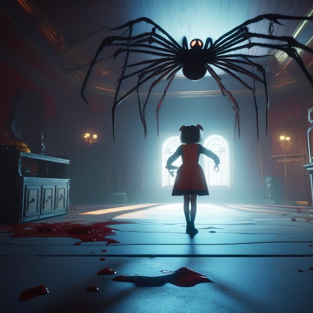 Miss Muffet's Gruesome Spider Transformation in Eldritch Lig...