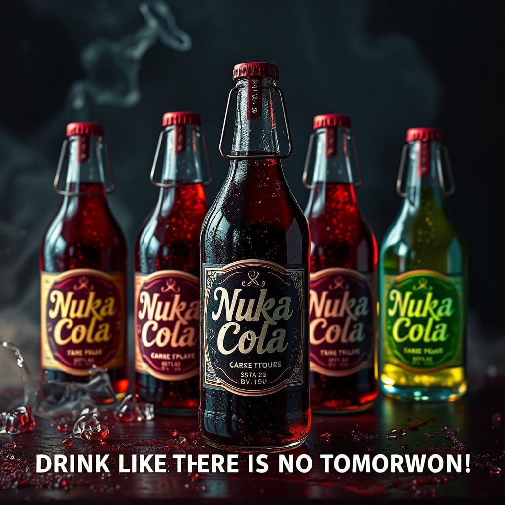 Epic Fantasy Cola Ad with Intricate Details in HDR