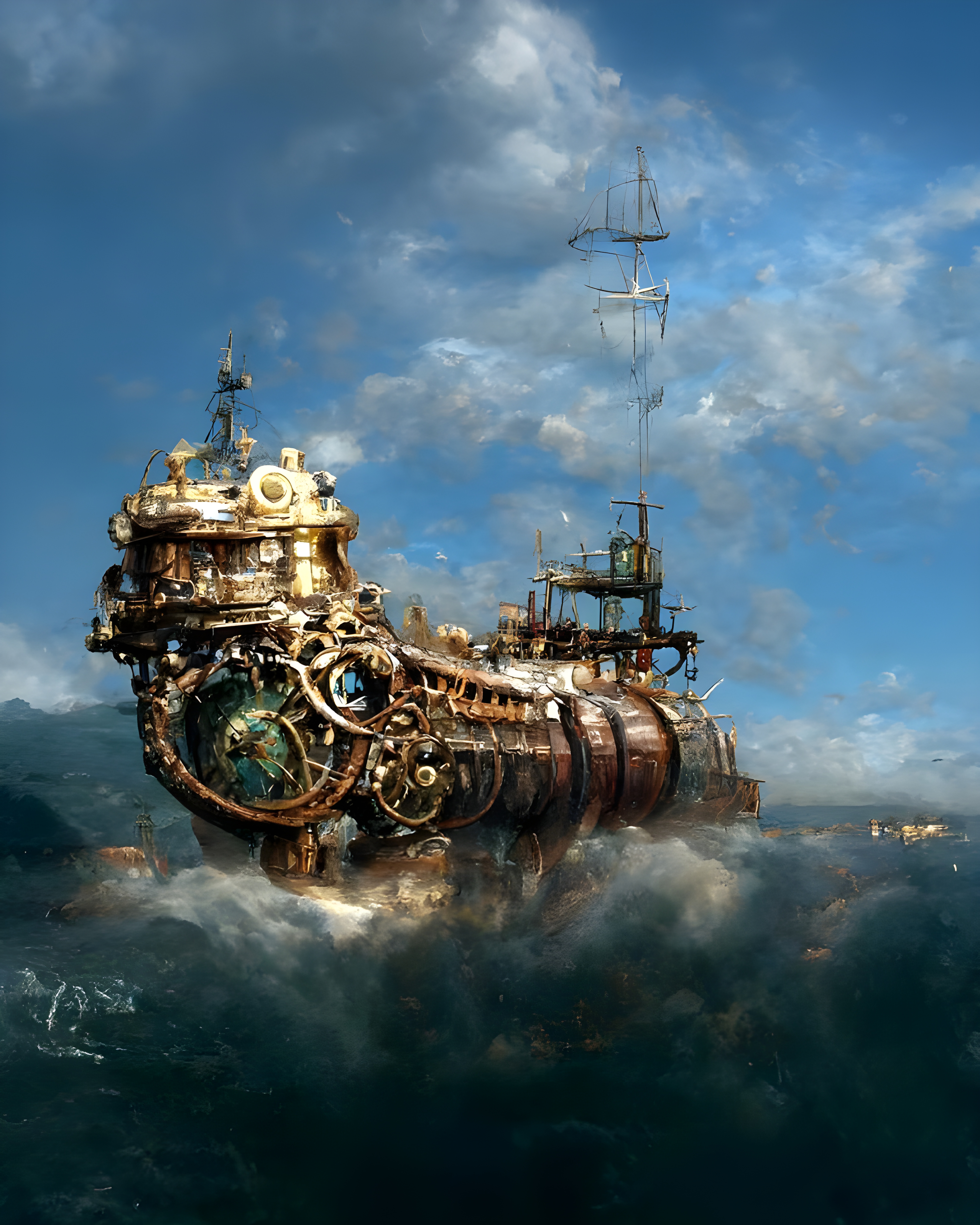 Steampunk ship