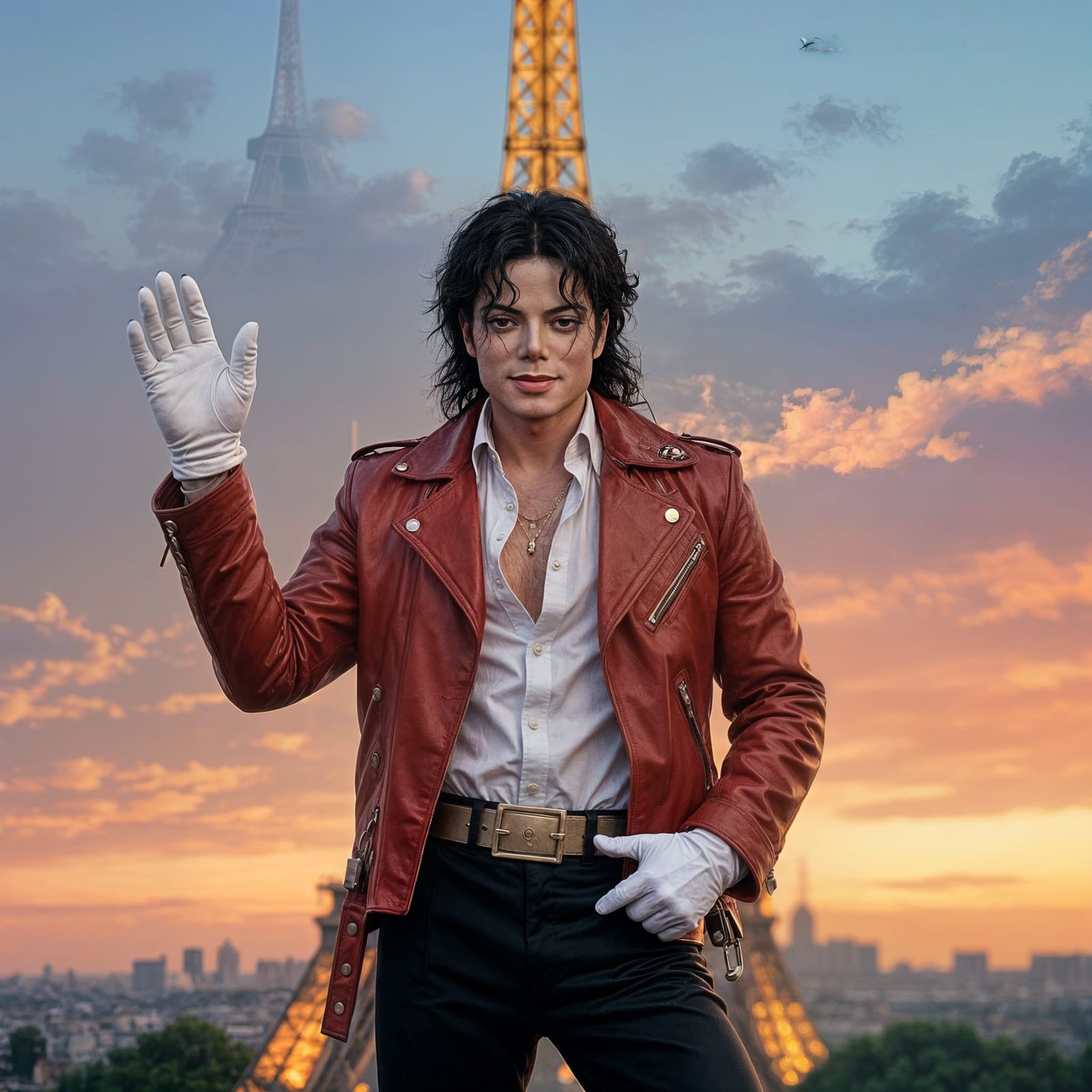 Michael Jackson on the Eiffel Tower