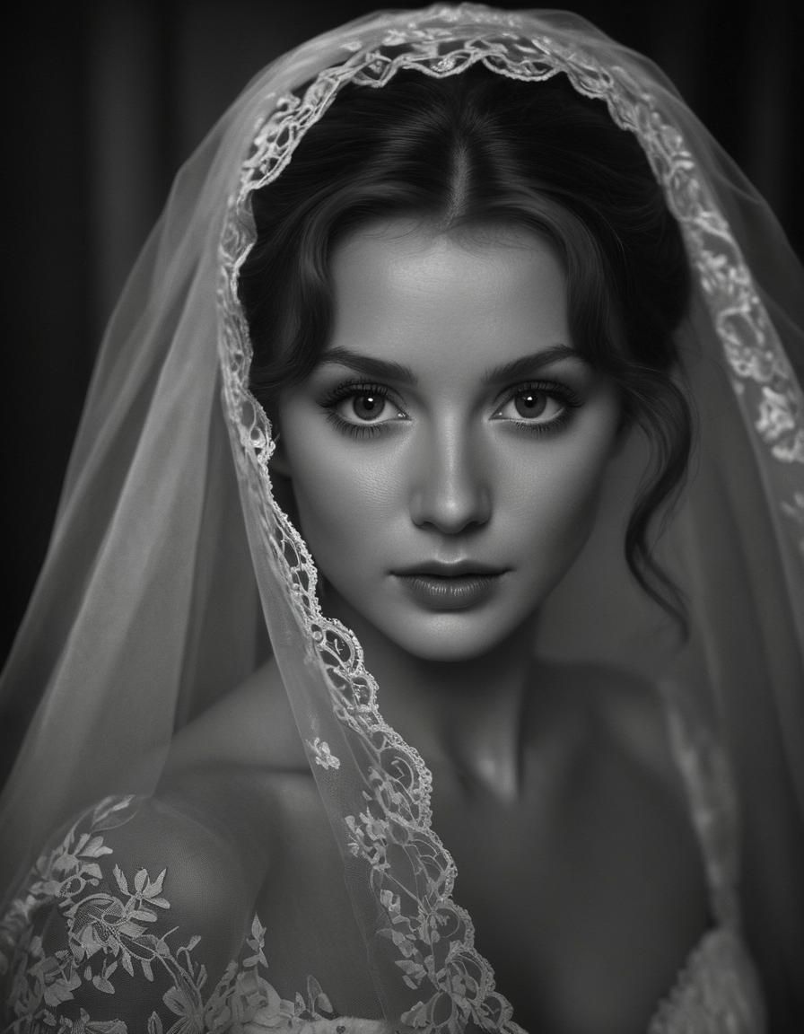 Ethereal Woman's Face in Shadow: Expressionist Photography