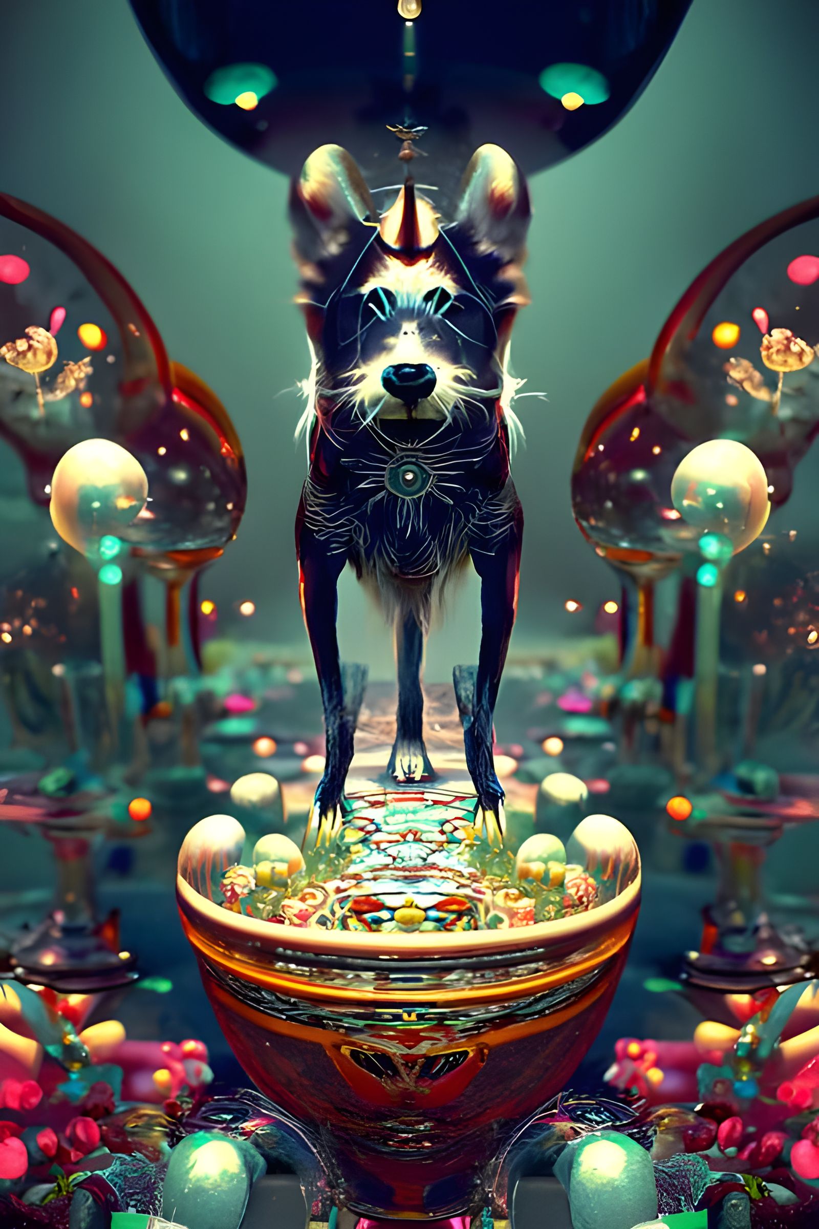 Otherworldly 9th Dimension Dogs in Hyperrealism