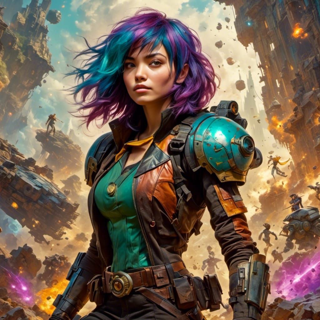 Sabine Wren in Epic Sci-Fi Style