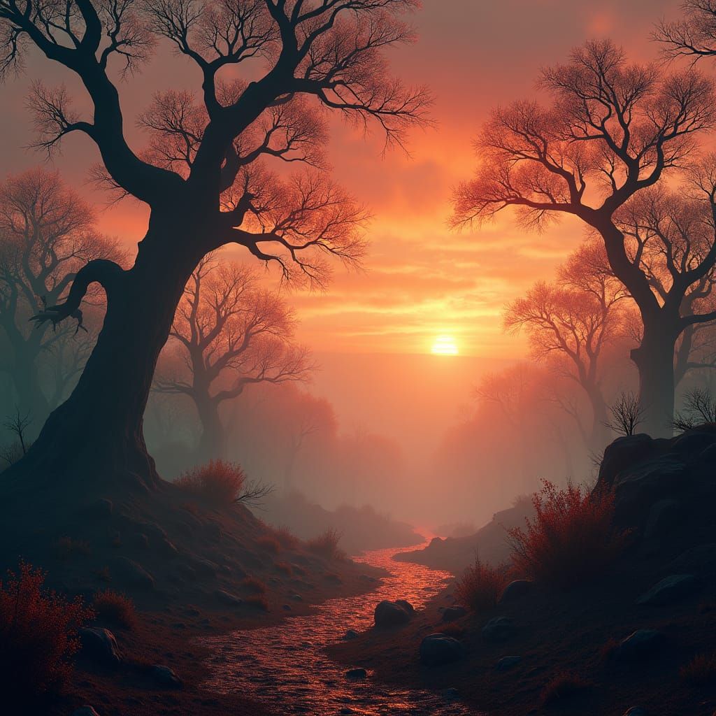 Mystical Autumn in Helheim: Fantasy Concept Art