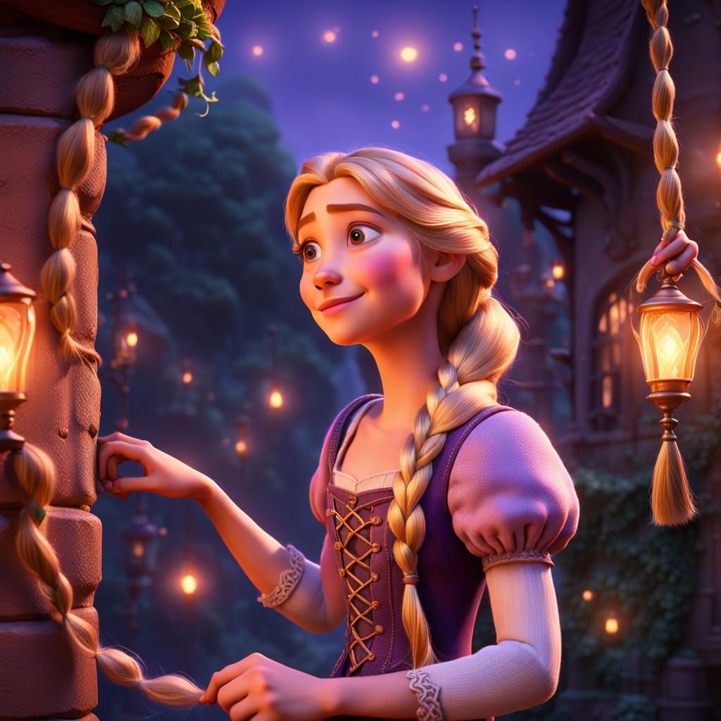 Rapunzel in movie(Tangled)