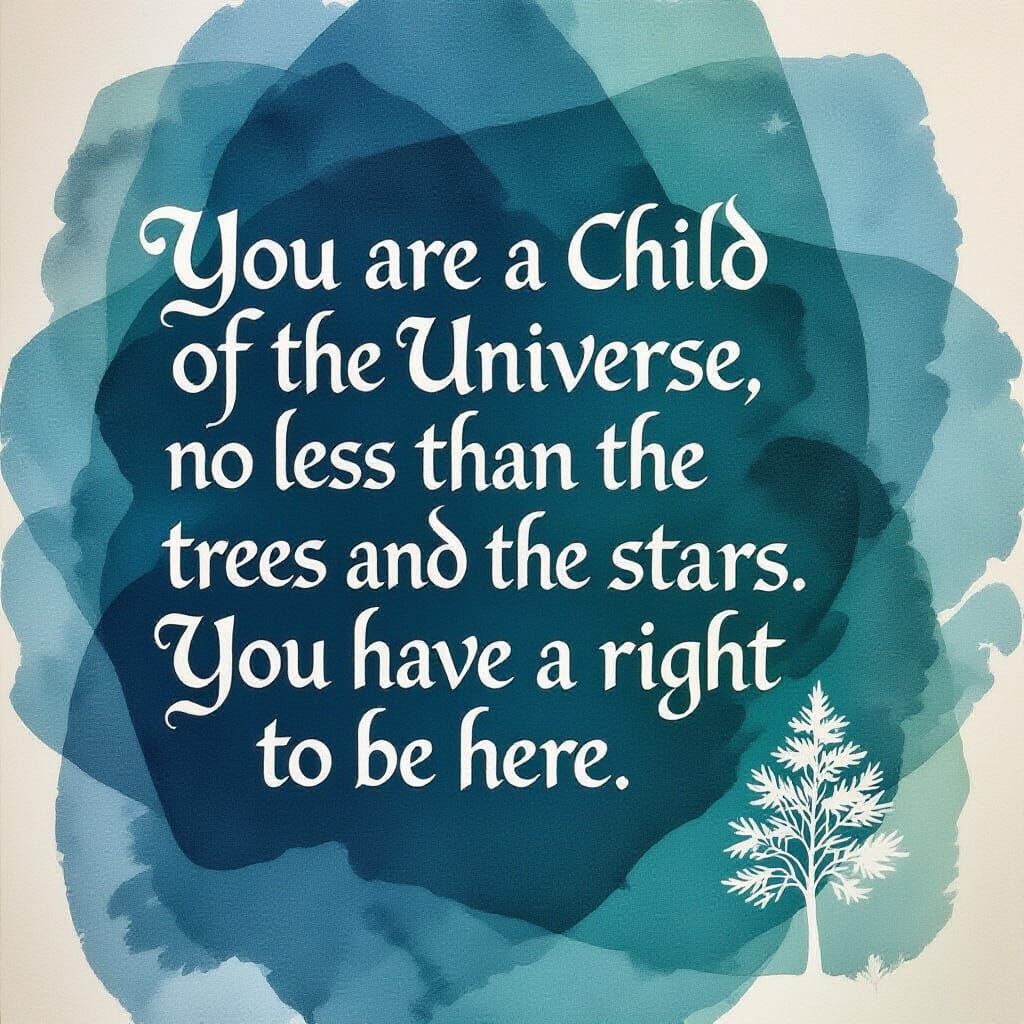 Quote from "Desiderata" by Max Ehrmann