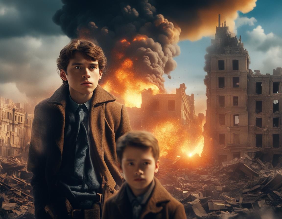 Explosion Illuminates Cityscape in Retrowave Style