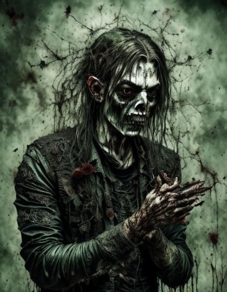Bogle Feast: Detailed Graphic Illustration of Zombie Consump...