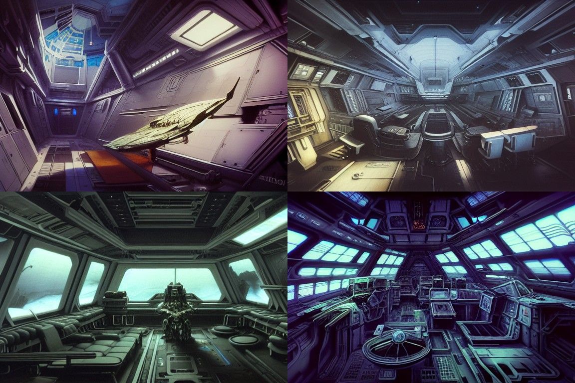 Detailed Starship Interior in Photorealistic Digital Art