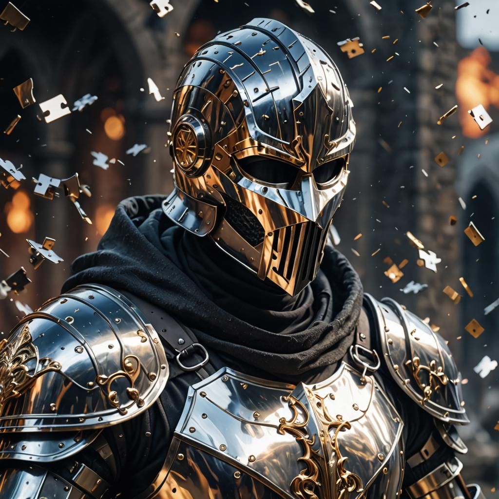 Shattering Metal Knight: A Dark Fantasy Concept