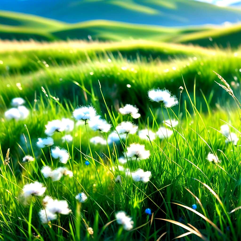 Meadow Desktop Wallpaper in Frutiger Aero Style