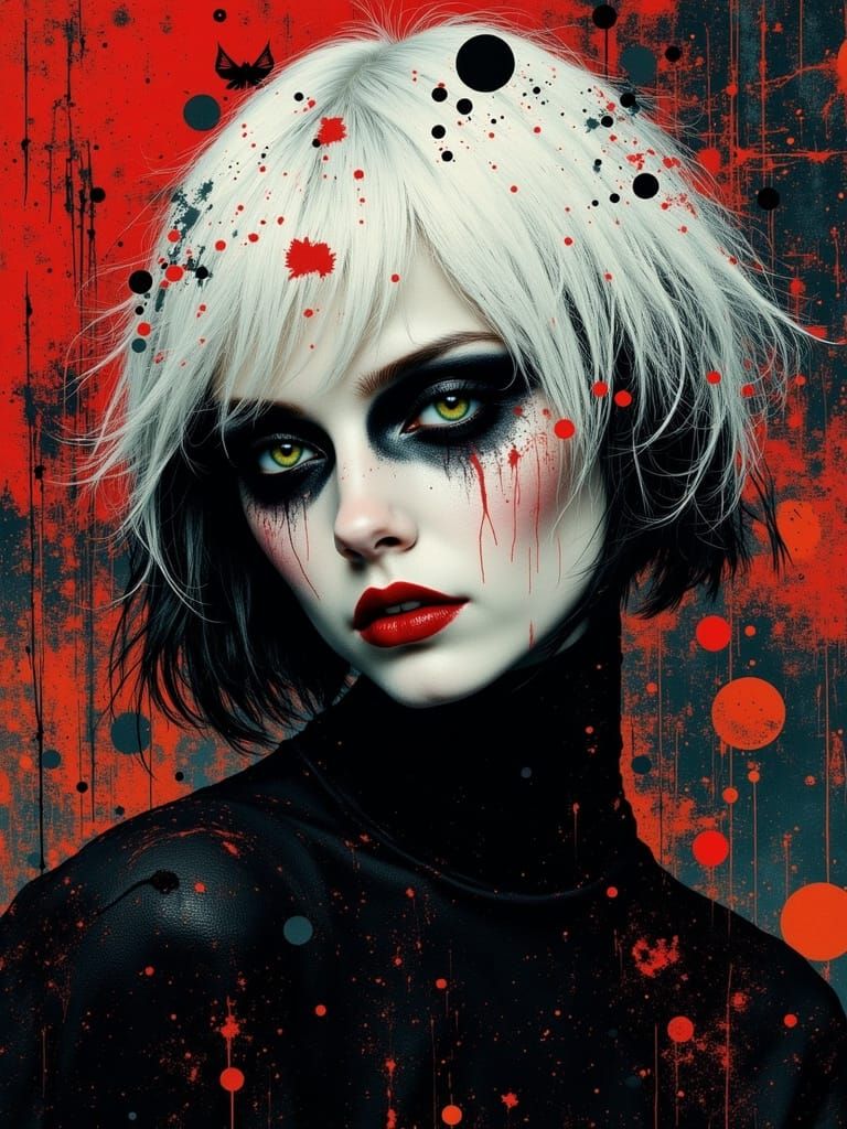 Gothic Surreal Portrait of Melancholic Woman