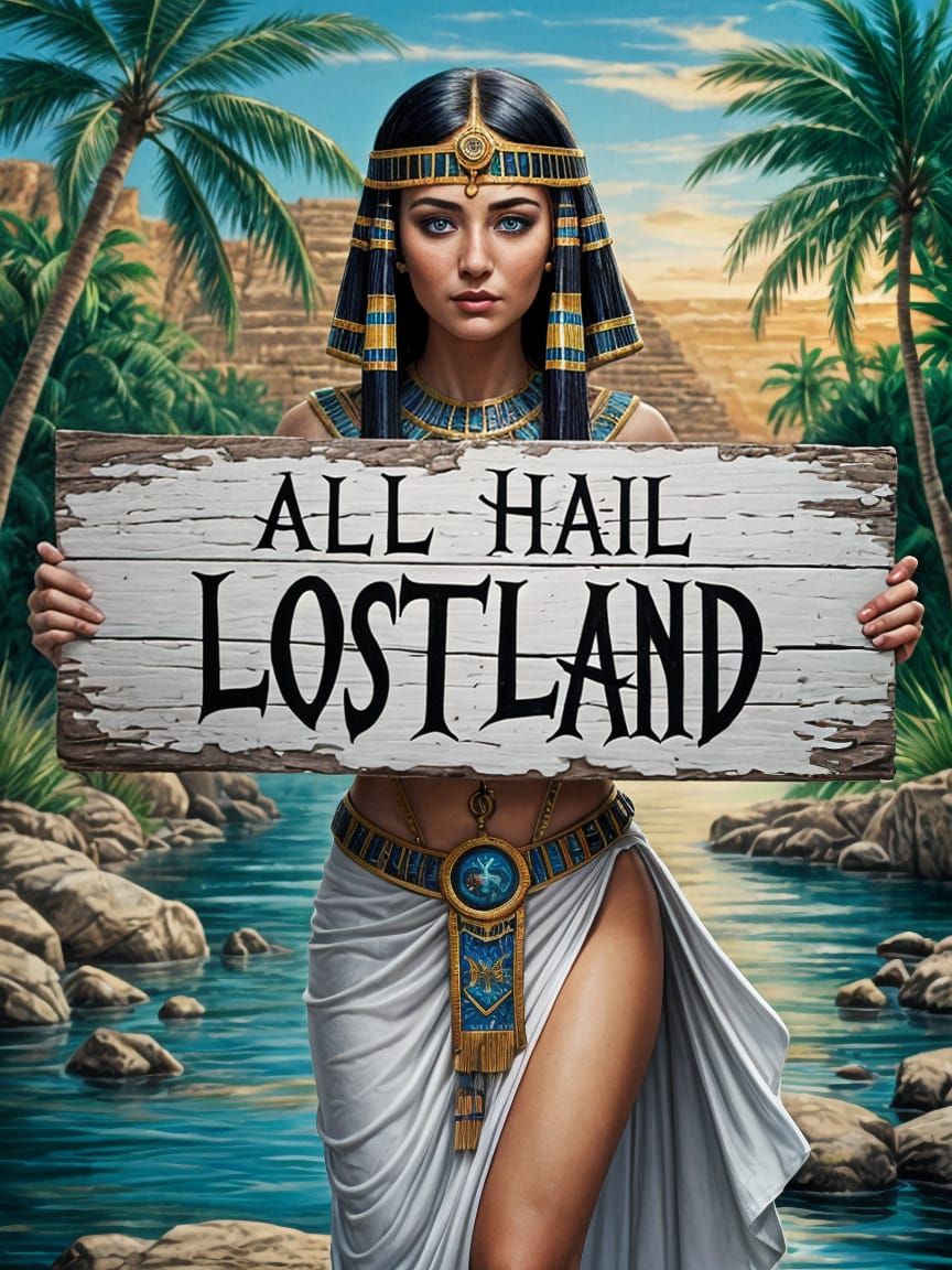 Egyptian Priestess in Expressionist Impasto Style