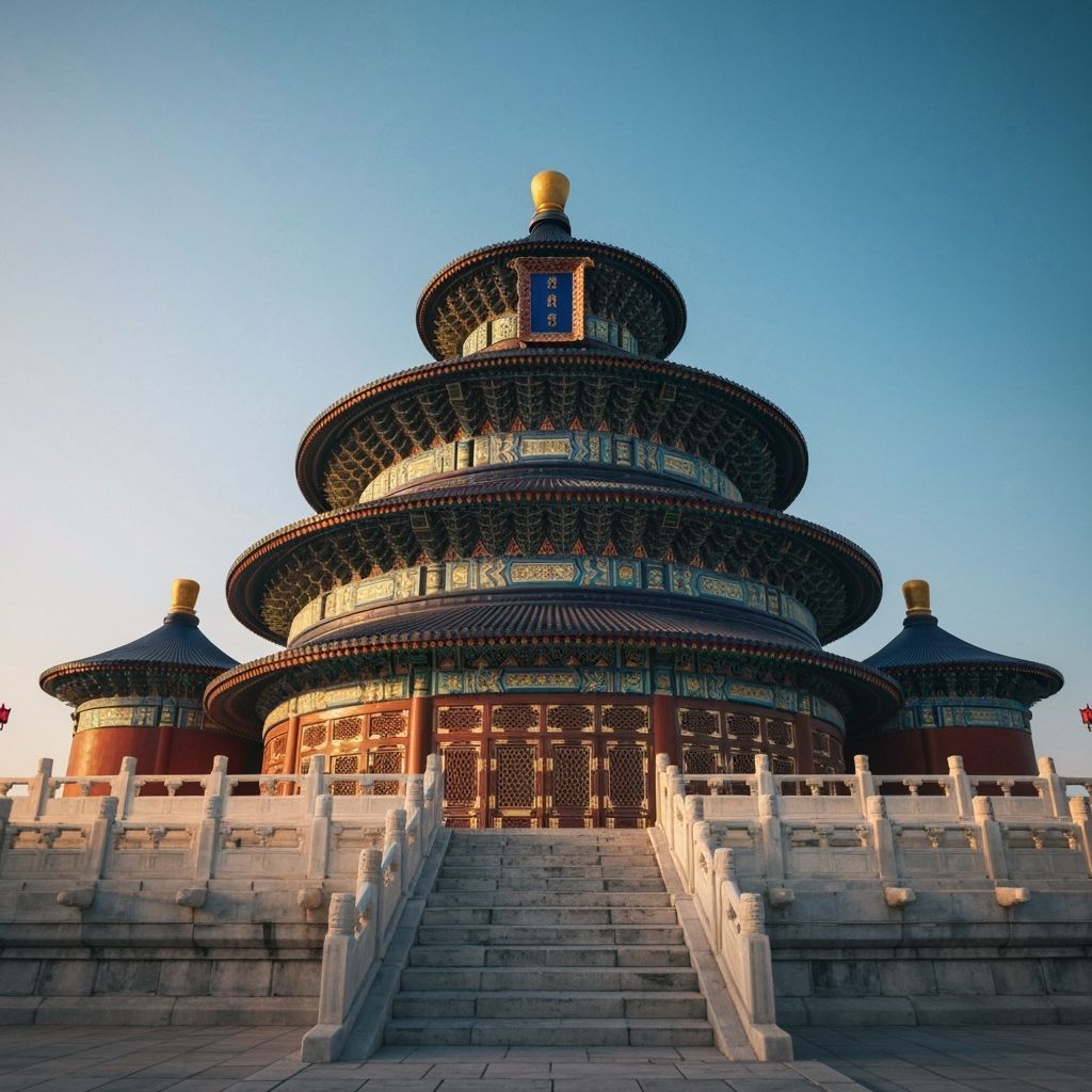 Temple of Heaven Beijing Low Angle Photorealistic