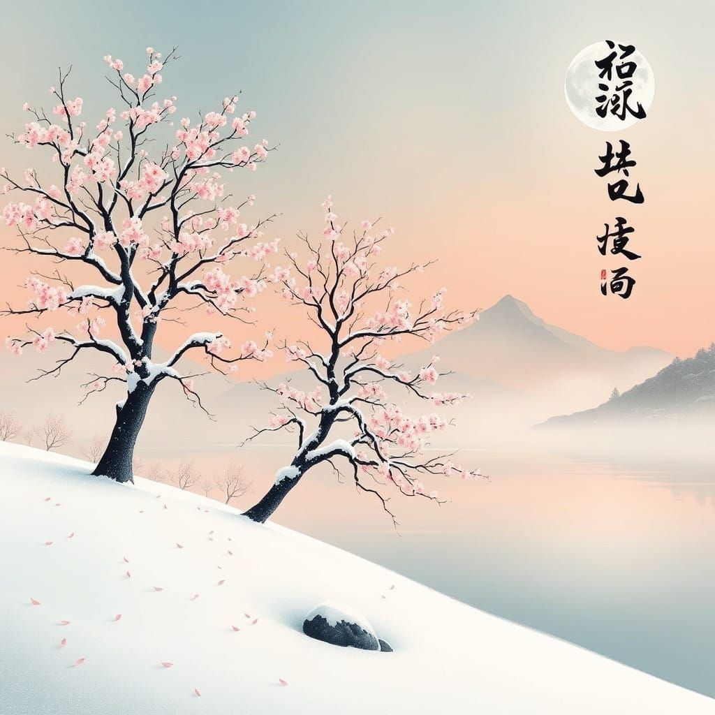 Serene East Asian Winter Wonderland