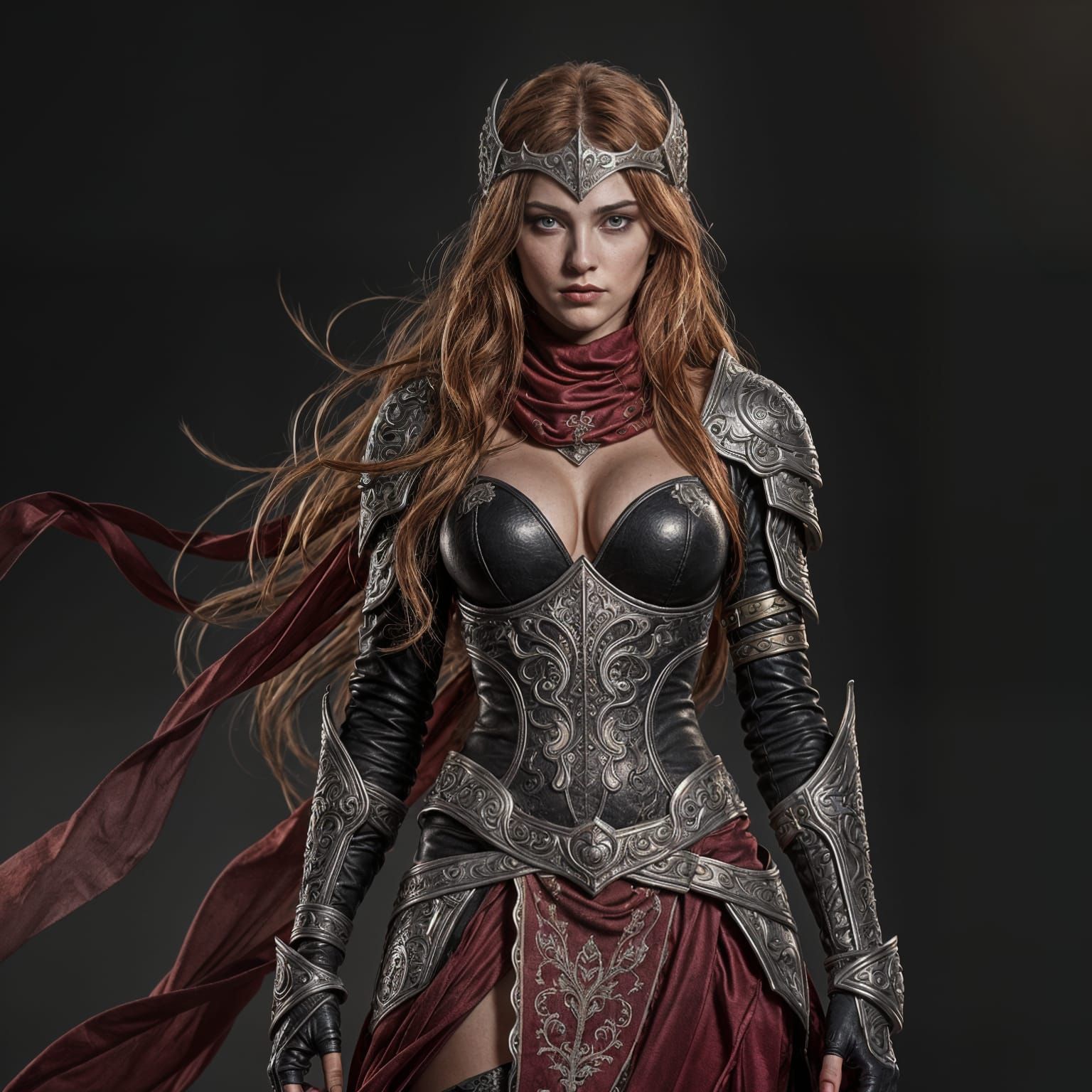 Fantasy Warrior Concept Art in Hyperdetailed Style