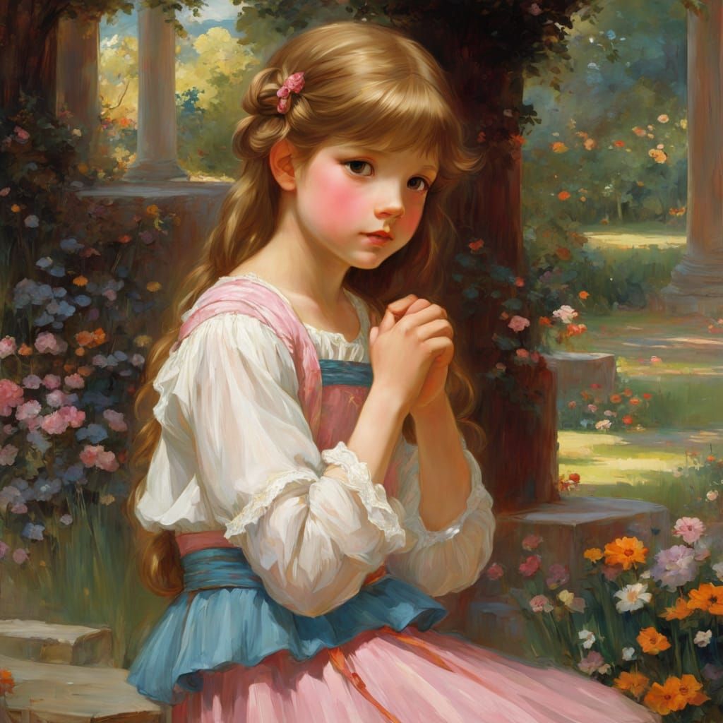 Shy Girl Hiding: Anime Art Style