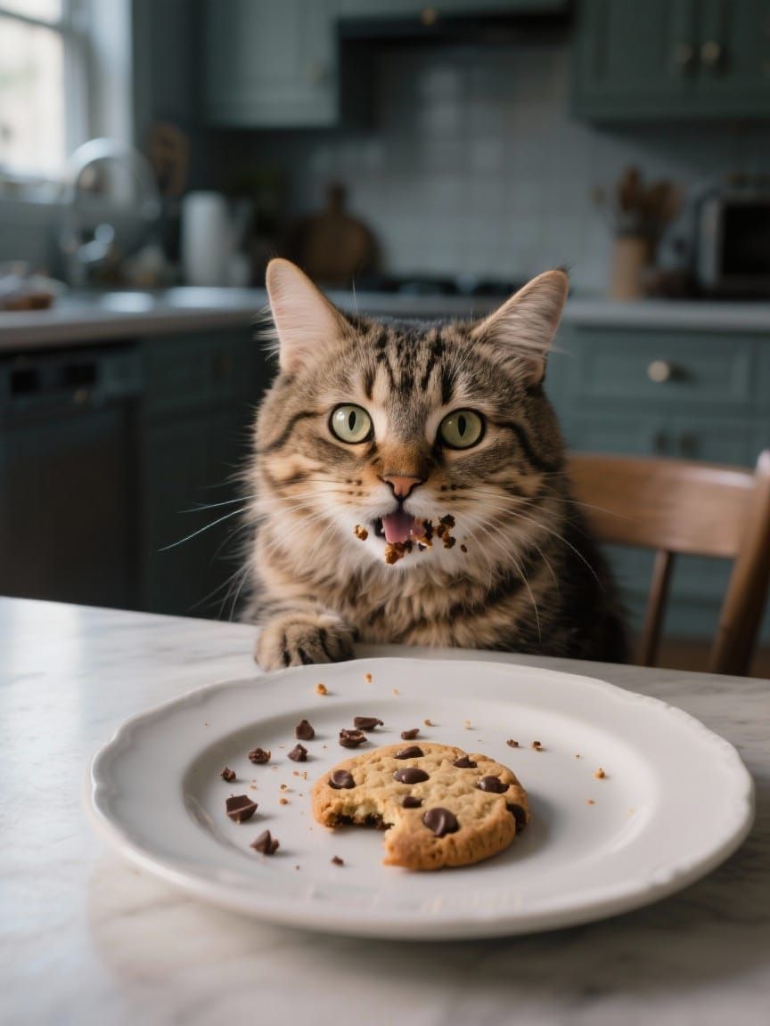 The Innocent Cookie Thief: Cinematic Kitchen Moment