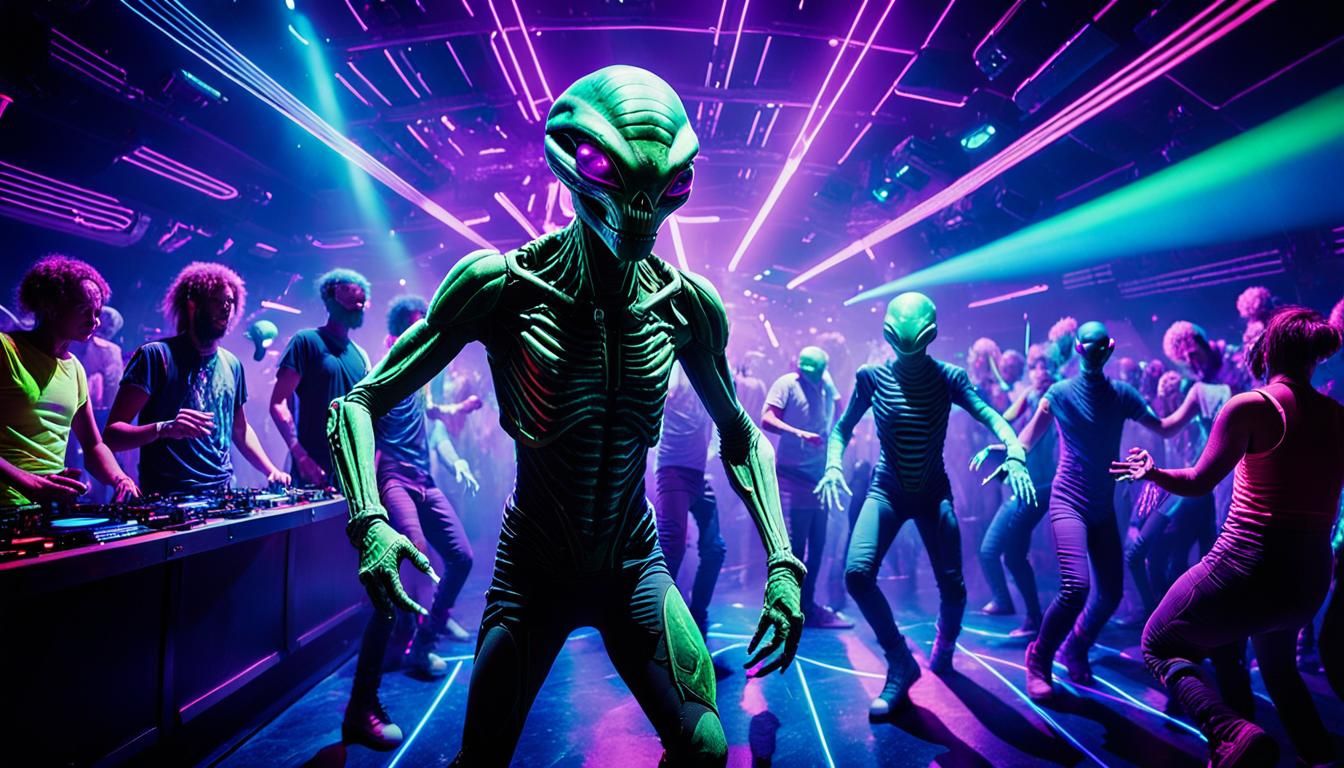Alien Dance Party in Galactic Club