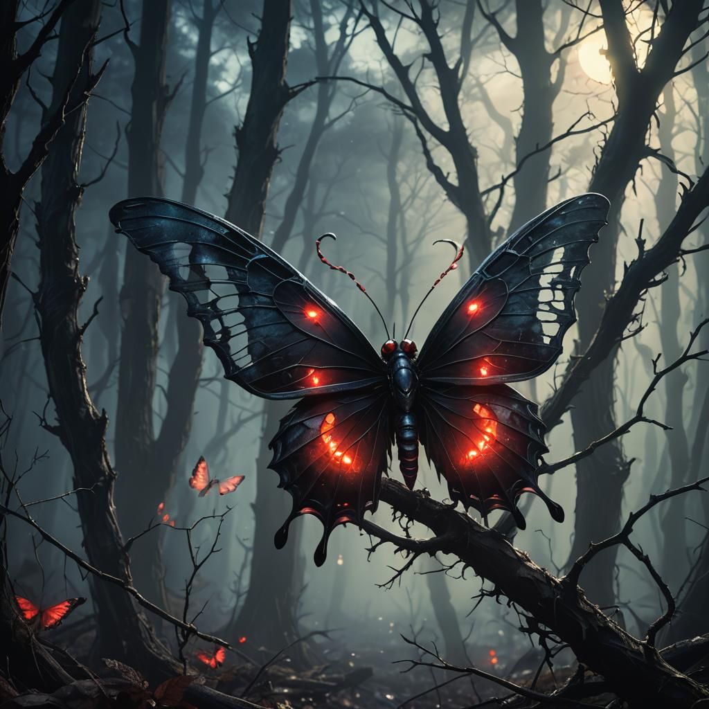 Demonic Butterfly in Anime Style