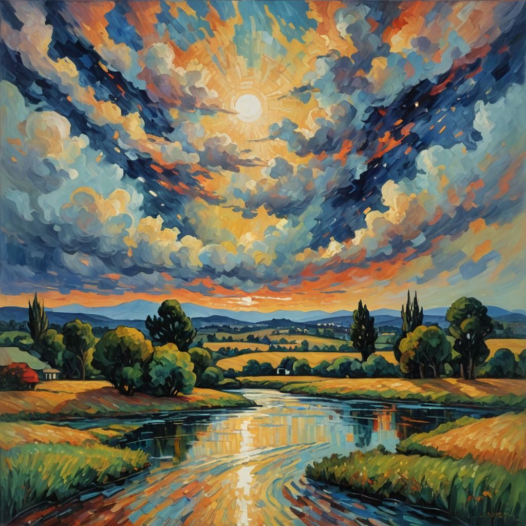 Earth Dissolving: Neo-Impressionist Expressionist Painting