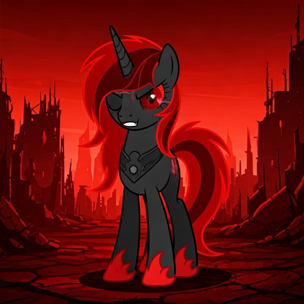 Evil Pony in Dystopian My Little Pony City