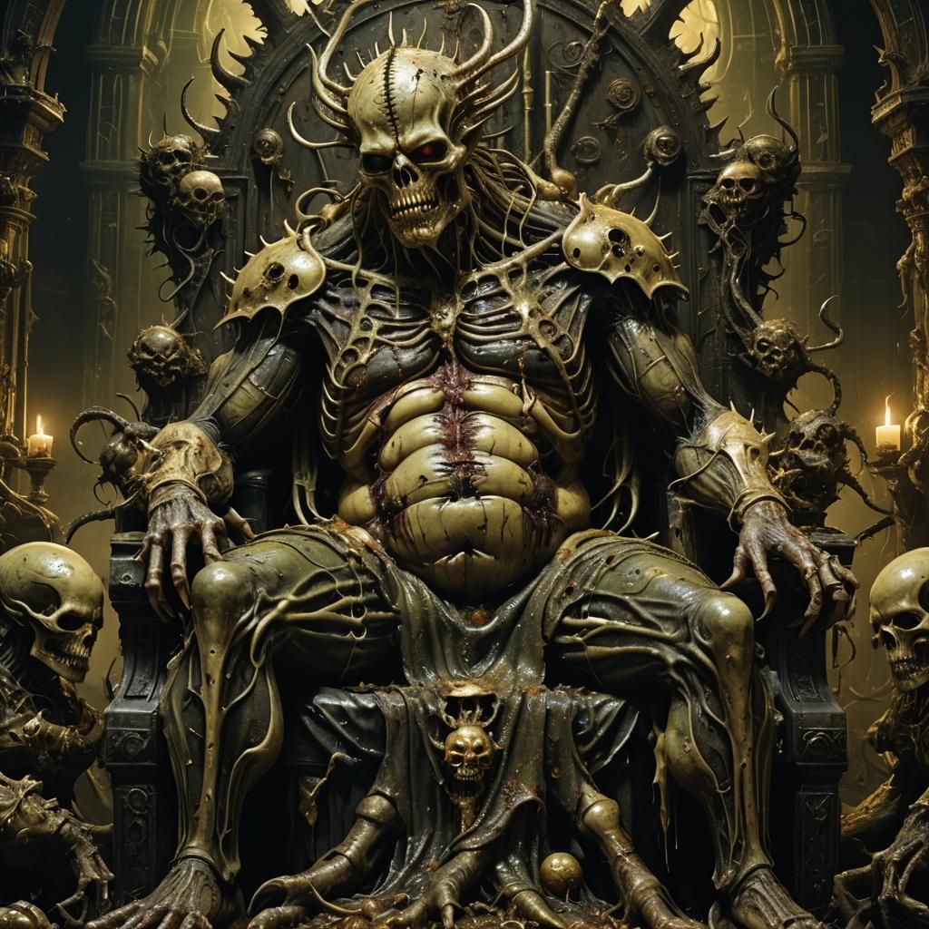 Nurgle, God of Gluttony in Dark Fantasy Art