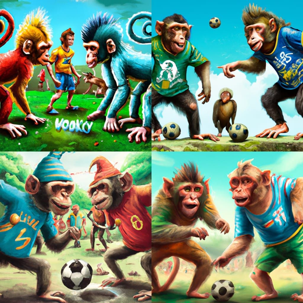 Monkeys Play Football in Italy vs. France T-Shirts