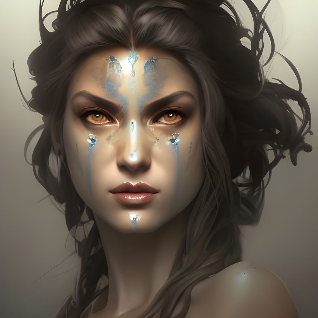 Detailed Werewolf Goddess Portrait in Unreal Engine 5