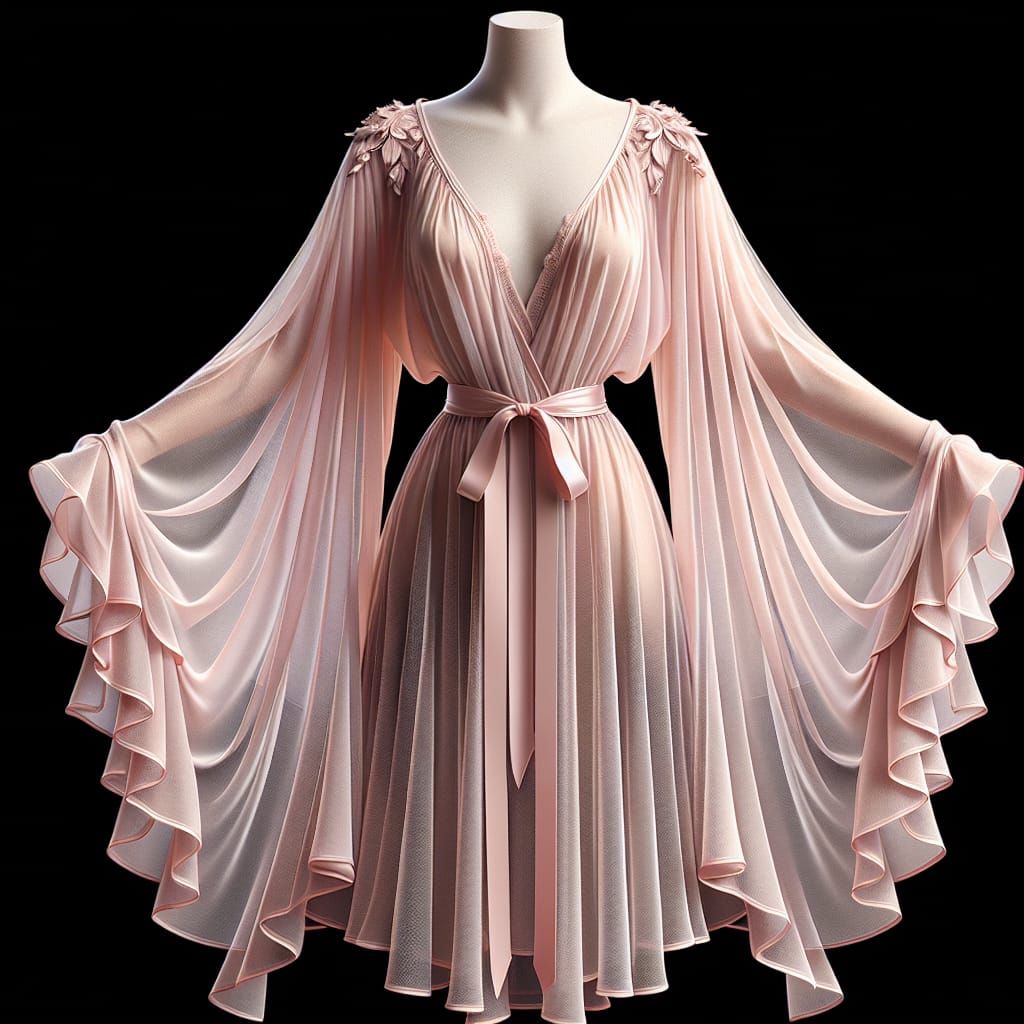 Elegant Pink Nightgown on Mannequin Display