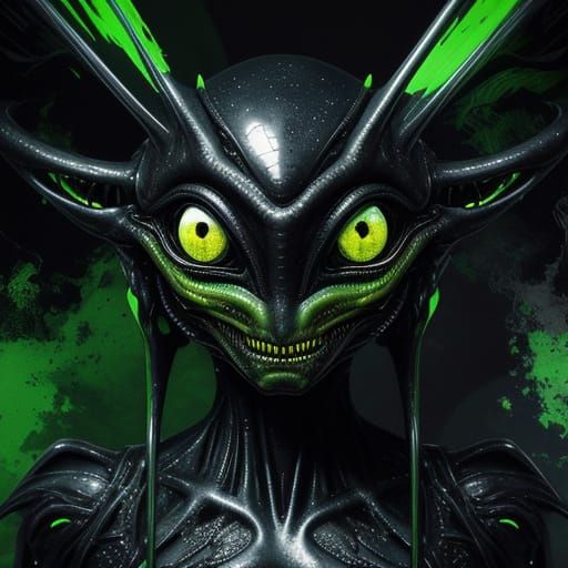 Embarrassed Alien in Surreal Digital Art