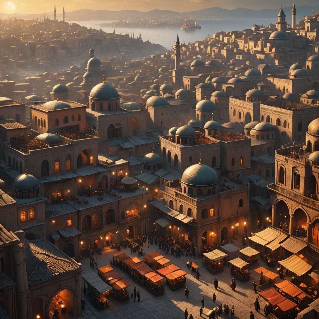 Constantinople Under Ottoman Empire: Digital Matte Painting