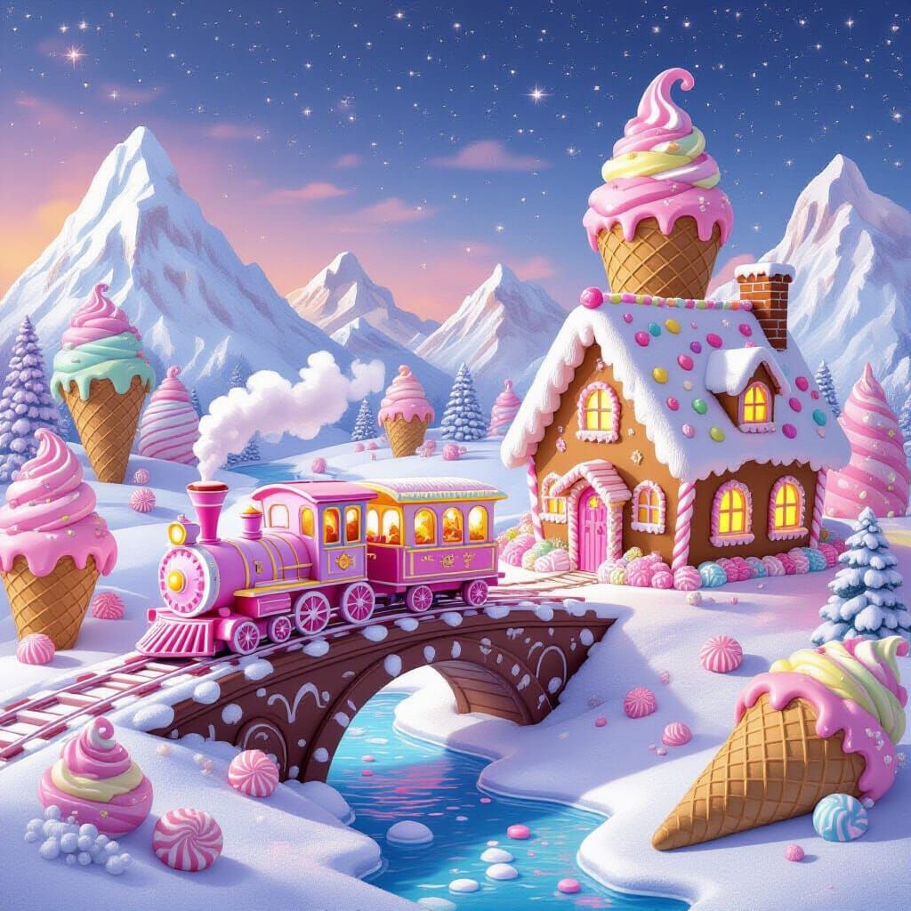 Whimsical Candy & Ice Cream Fantasy World
