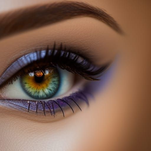 Detailed Macro Portrait of a Beautiful Eye