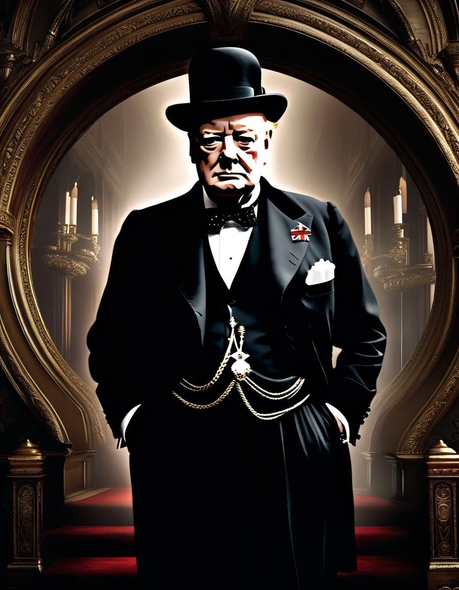 Cinematic Portrait of Winston Churchill