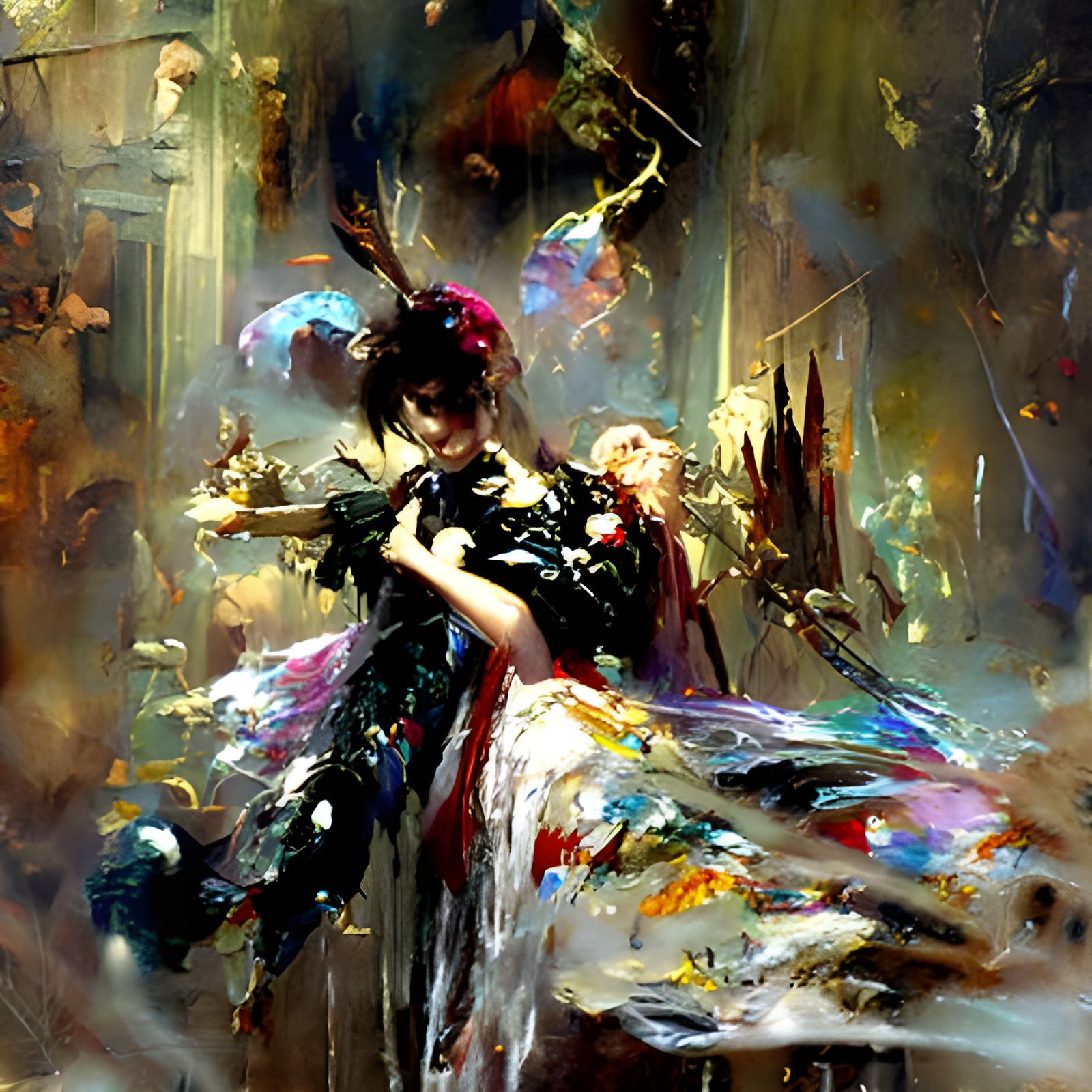 Dagger in Romantic Gothic Film Noir Style