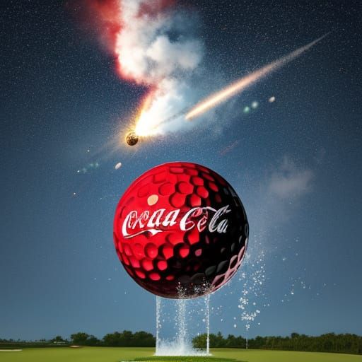 Coke Bottle Golf Shot to Space