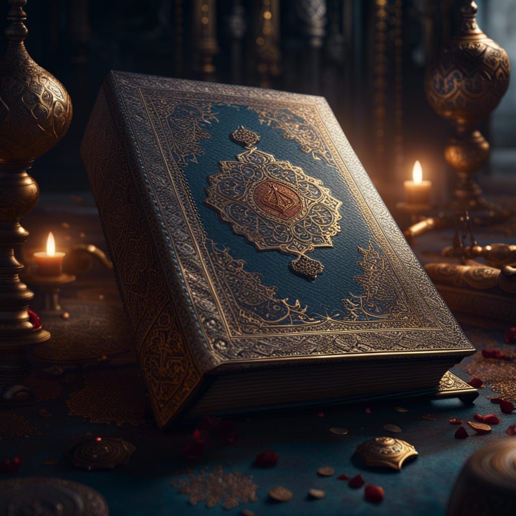 High-Definition Portrait of the Quran in 8K
