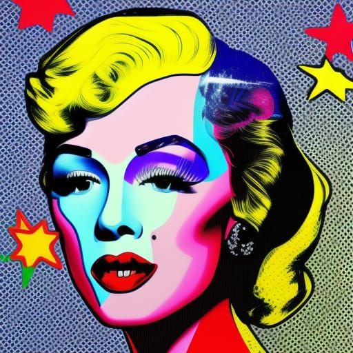 Girl in Pop Art Style with Brilliant Colors