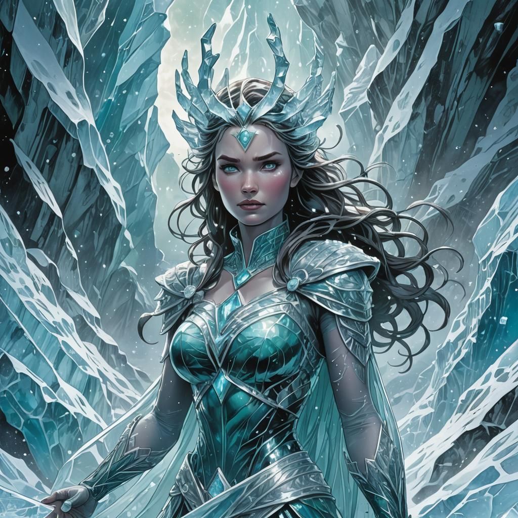 Fertility Goddess Frozen in Glacier Comic Art