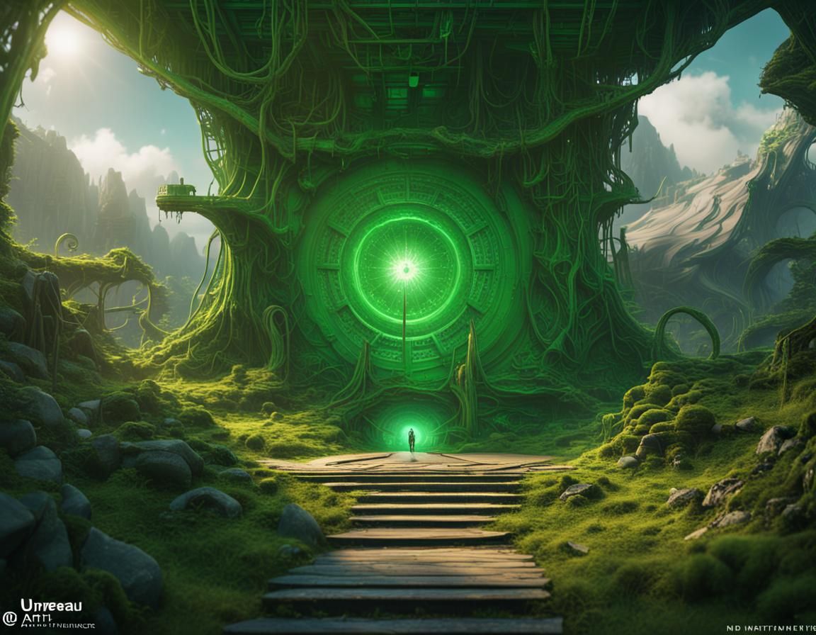 Fantastical Matte Painting in Deep Color, 8K